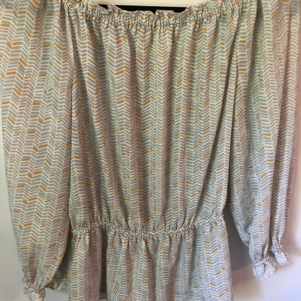 Off the shoulder chiffon top